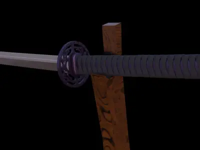 Japanese katana 3D model