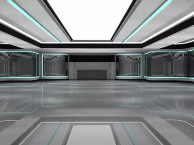 Sci Fi Interior Hangar 3D model