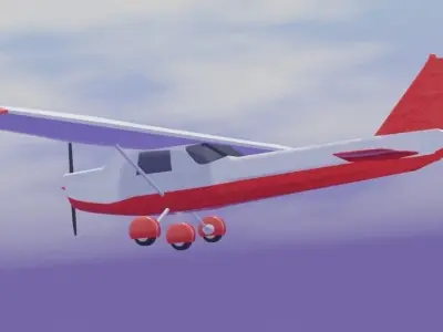cessna 152 Free low-poly 3D model