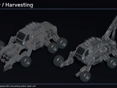 Scifi Multi Purpose Vehicle Low-poly 3D model