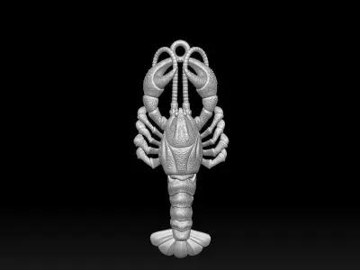 SHRIMP PENDANT 3D PRINTED Free 3D print model