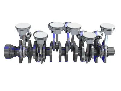 V12 Engine Cylinders 3D model