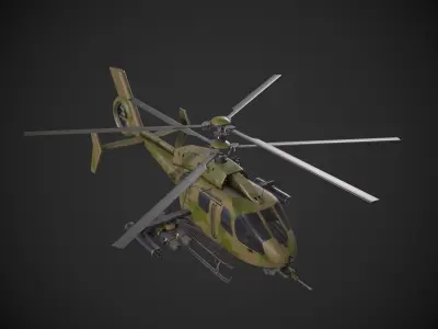 Generic Helicopter Low-poly 3D model