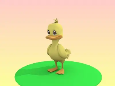 Little Duck Low-poly 3D model