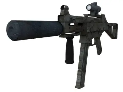 UMP weapon Low-poly 3D model