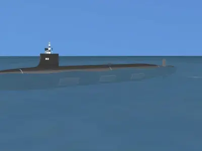 Virginia Class SSGN 802 USS Oklahoma 3D model