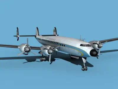 Lockheed L1649 Star Liner Lufthansa 3D model