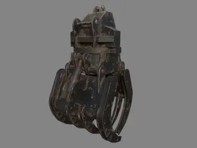 Construction Grapple Claw Low-poly 3D model