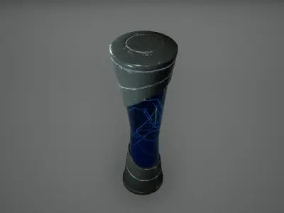 Cyberpunk Map Tower Low Poly  Game Ready Low-poly 3D model