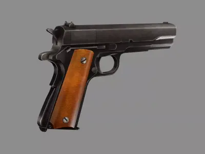 Pistol C127G Colt 45 M1911 Model Low Poly 3D Model Low-poly 3D model purchase