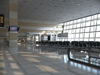Airport Departures Lounge 3D model