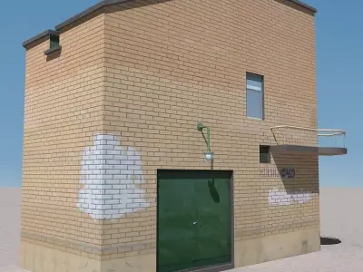 Building Lowpoly Low-poly 3D model