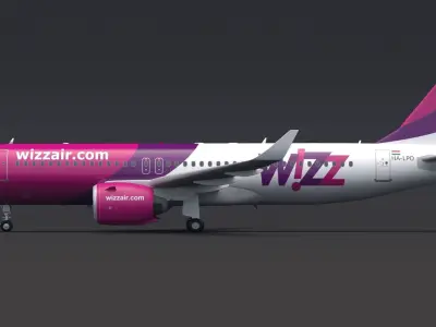 Wizz Air A320 3D model