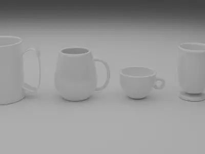 7 Cups Kit 3D model