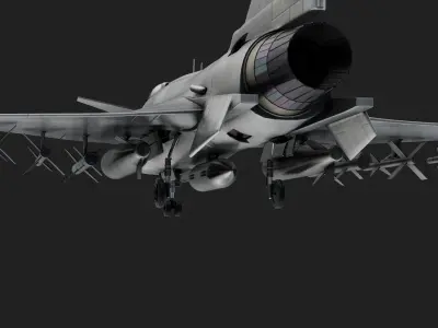 Chengdu J-10 fighter jet Low-poly 3D model