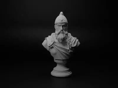 Swedish Warrior Bust Chess 3D print model buy