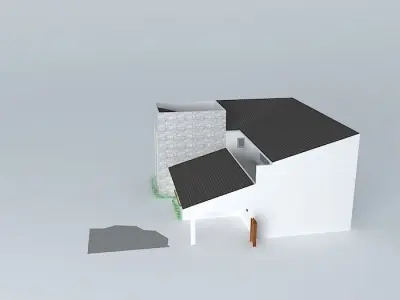 Architectural detail modern house Free 3D model