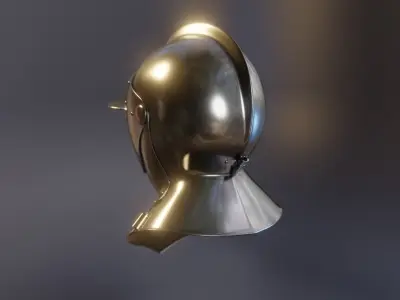 High Poly Medieval Helmet Pack 3D model