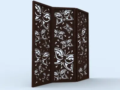 BUTTERFLIES SCREEN PANEL Free 3D print model