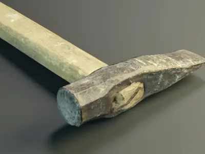 Hammer PBR Low-poly 3D model