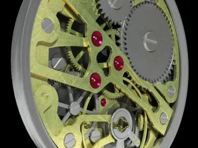 Watch mechanism 3D model