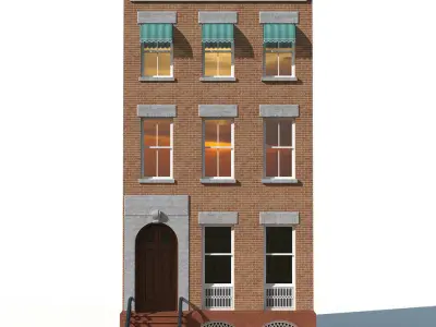 New York Brownstone townhouse 3D model