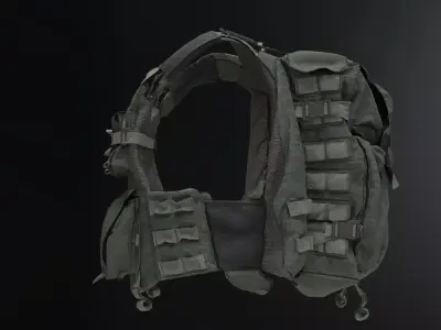 SOLDIER Bulletproof Vest Backpack 3D model
