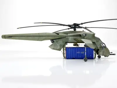 Helicopter cargo prototype 3D model