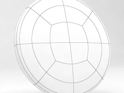 Alfa Romeo Badge 1982 and after Low-poly 3D model