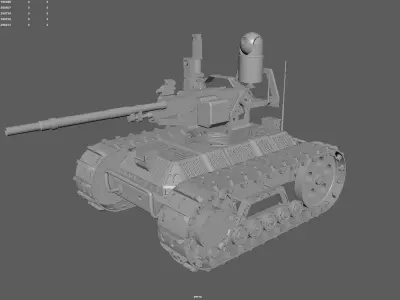 Sharp Claw I Chinese Tracked Unmanned Ground Vehicle UGV 3D model