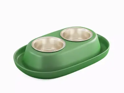 Plastic Pet Bowl 02 3D model