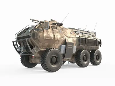 Future Sci Fi Armored Personnel Carrier 3D model