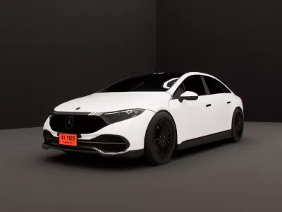 Mercedes Benz EQS 2021 Exterior modeling Free 3D model