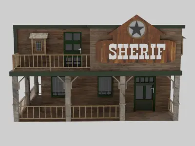 Wild West - Sherif Low-poly 3D model