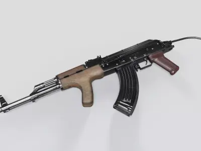 PA md 86 Rifle with Folding Stock Low-poly 3D model