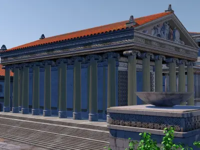 Classic romanic city 3D model