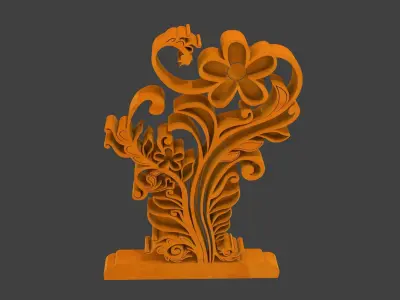 3D Rendering of Gapura Ornament Free low-poly 3D model