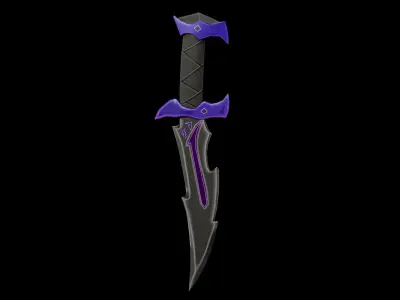 Reaver knife Valorant Game ready asset Low-poly 3D model