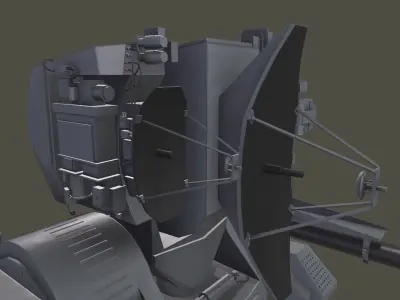 Ship Weapon System Kortik aka Kashtan Low-poly 3D model