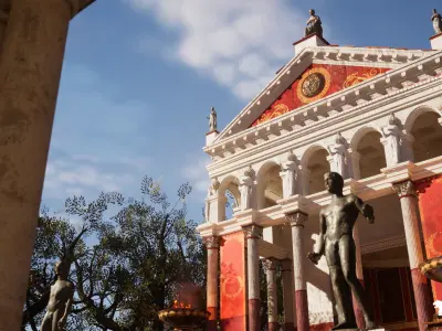 Roman Street Envronment Low-poly 3D model