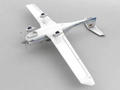  Diamond DA-40 Aircraft Low-poly 3D model