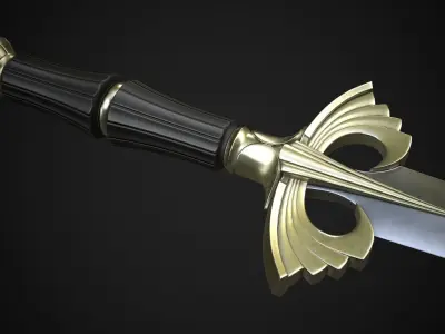 Dagger A5 Low-poly 3D model