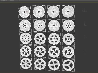 gears 3d model set of 3D model