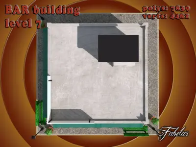 BAR level Low-poly 3D model