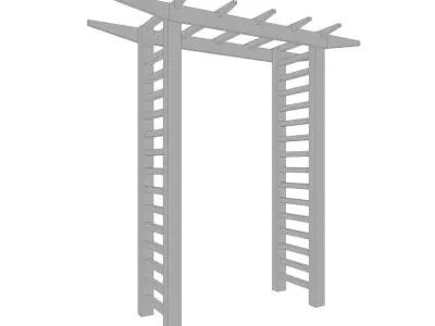 japanese tori gate Low-poly 3D model