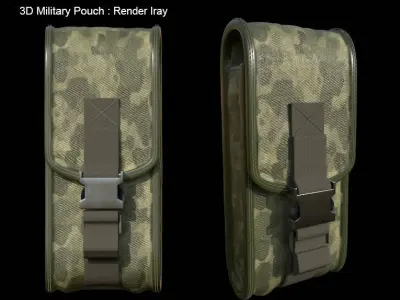 military gear Low-poly 3D model
