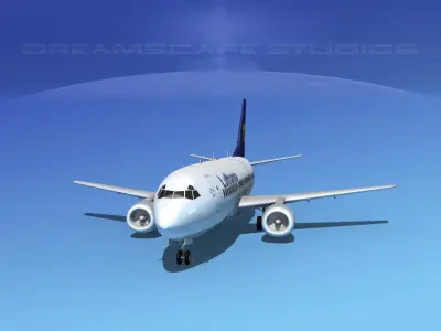 Boeing 737-300 Lufthansa 3D model