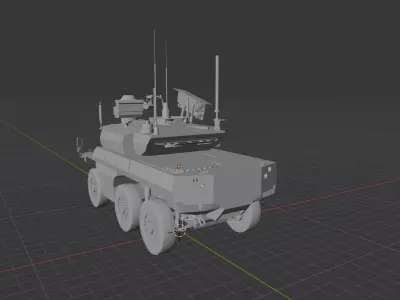 EBRC Jaguar French Reconnaissance Armored Vehicle 3D print model