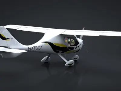Flight Design CTSW Rigged C4D 3D model