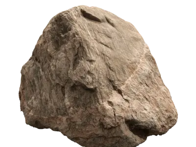  Mottled Multi-Textured Triangular Large Rock Boulder Model 